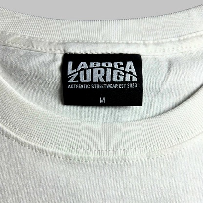 Straight Outta Zurigo T-Shirt - Playa Edition (Weiss/Züri-Blau)
